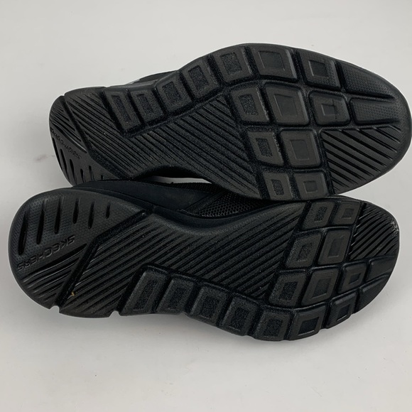 Skechers black mens slip on sneakers - Picture 7 of 11